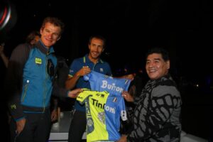 Maradona e il team Tinkoff