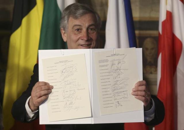 Trattato di Roma Tajani documento leader eu