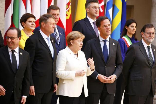 Trattato di Roma foto ricordo dei leader Eu