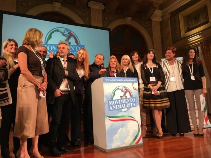 La presentazione del Movimento ambientalista a Milano con Silvio Berlusconi e Michela Brambilla (ph. Agenpress).