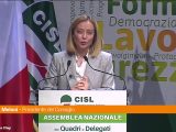 Meloni “Serve una nuova alleanza tra datore di lavoro e lavoratori”