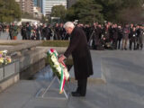 Mattarella depone corona al memoriale della pace di Hiroshima
