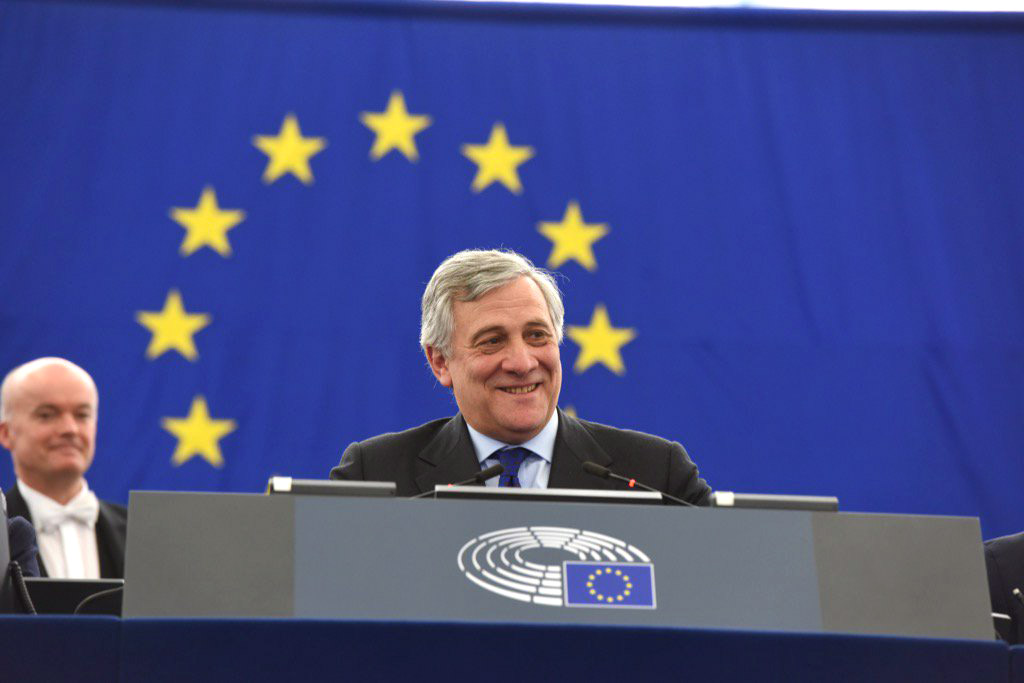 Antonio Tajani eletto presidente del Parlamento europeo
