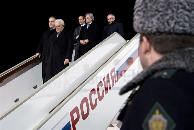 Mattarella a Mosca: si parla della situazione internazionale nei colloqui con Putin
