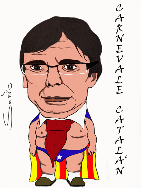 Carles Puigdemont e il carnevale catalano