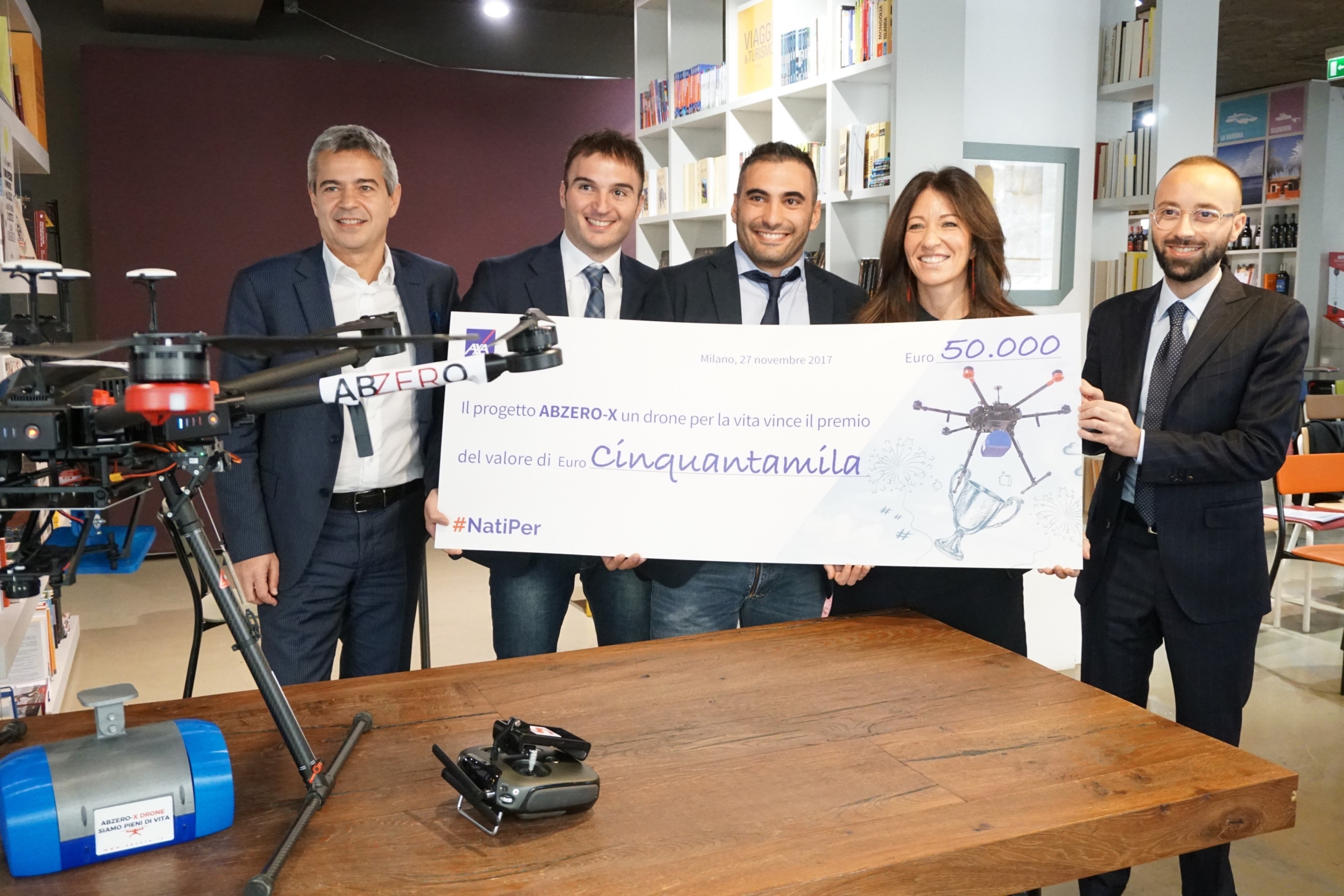 Con il drone per il sangue, Abzero vince il premio #Natiper
