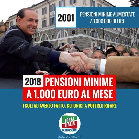 Berlusconi rilancia sulle pensioni a mille euro, il Giovanotto sempre più solo