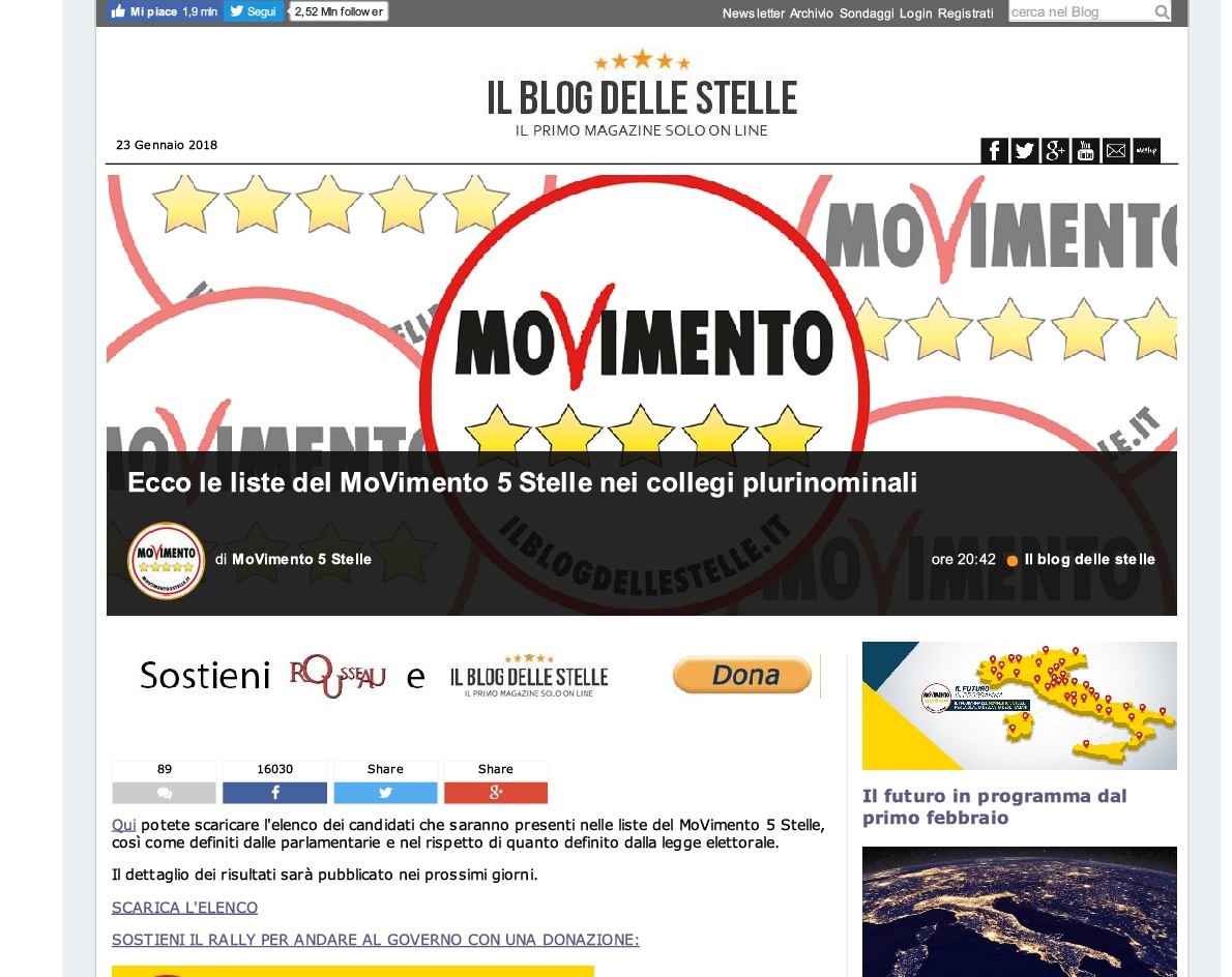 Candidati a 5 stelle, quante perplessità sulle Parlamentarie
