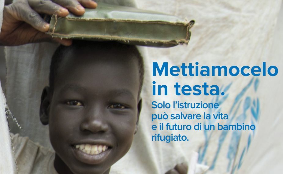 Istruzione dei bambini rifugiati, l’Unhcr rilancia “Mettiamocelo in testa”