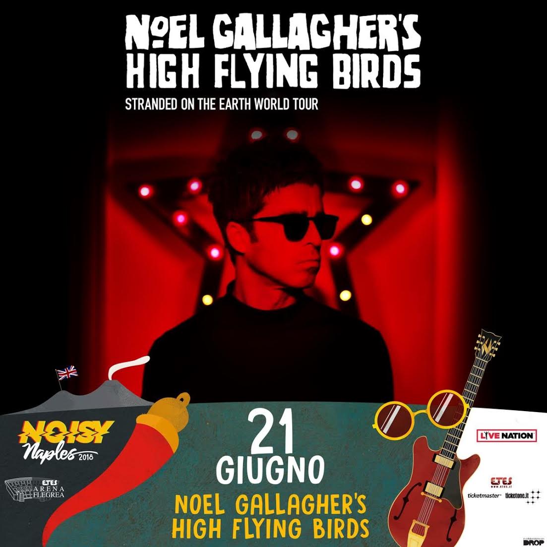 Noel Gallagher 21 giugno in concerto al Noisy Naples Fest 2018