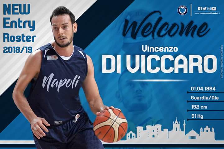 Cuore Napoli Basket, arriva Vincenzo Di Viccaro