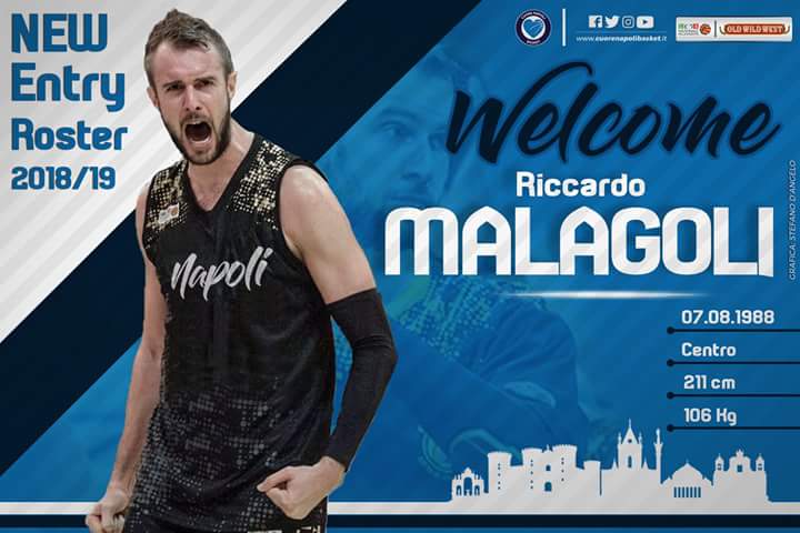 Il Cuore Napoli Basket ha il suo pivot: accordo con Riccardo Malagoli