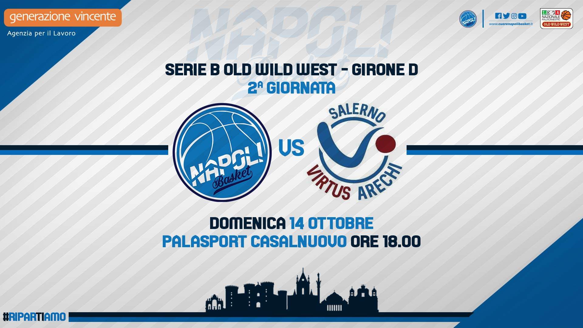 Napoli Basket, per l’esordio casalingo è già tempo di derby con Salerno