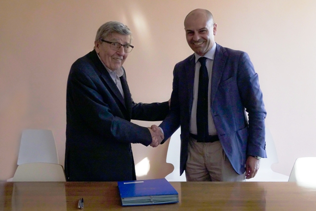 Il presidente di Link Campus University Enzo Scotti e il presidente di Italian Digital Revolution Mauro Nicastri concordano la nascita del Dites.