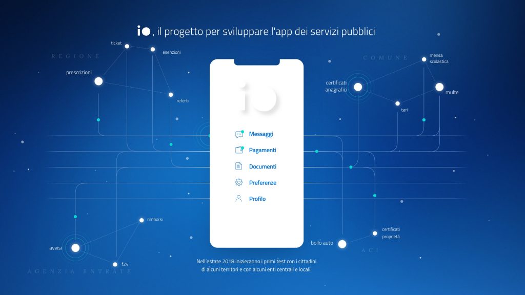 Io, la nuova interfaccia unica mobile per la Pubblica amministrazione.
