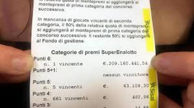 Supernalotto record, a Lodi caccia al vincitore dei 209 milioni di euro