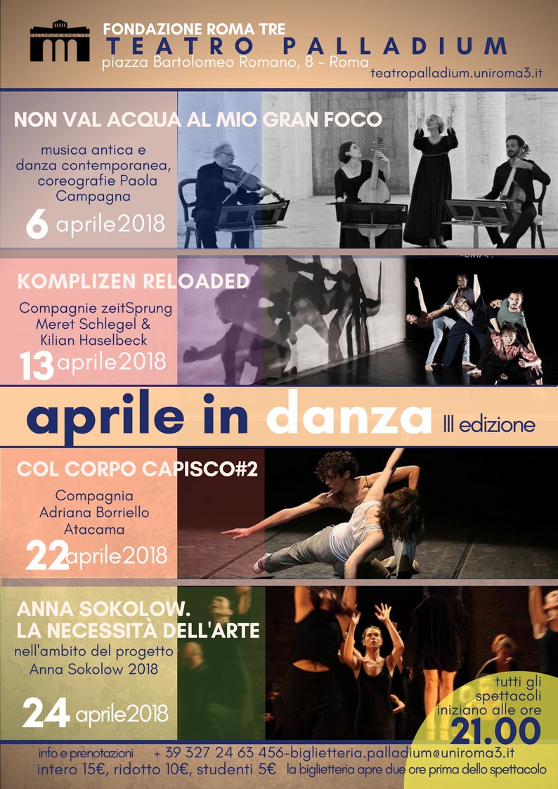 La 3 edizione di “Aprile in Danza” al Teatro Palladium di Roma