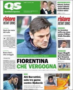 Quotidiani: la prima pagina di Qs, Stadio, CorSport, Gazzetta e Tuttosport