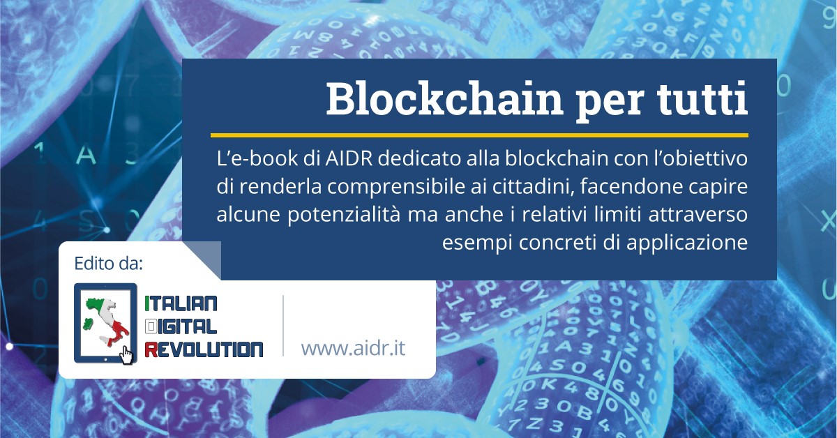 “Blockchain per tutti”, arriva il primo e-book di Aidr