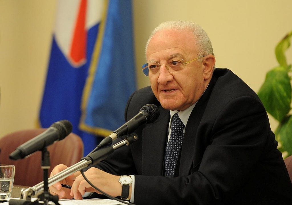 Il presidente della Giunta della Regione Campania Vincenzo De Luca (ph. R. Campania / Massimo Pica).