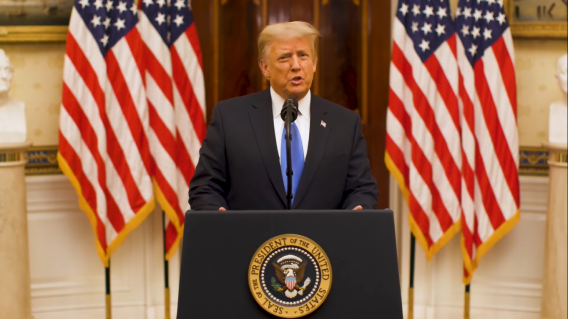 Trump si commiata con il video: «il meglio deve ancora arrivare»