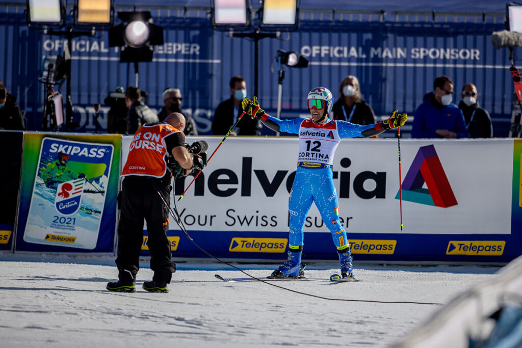 Cortina 2021 Campionati mondiali di Sci alpino. Cortina d'Ampezzo 1/02/2021 Luca De Aliprandini (Italia) © Copyright /Michela Andreola.