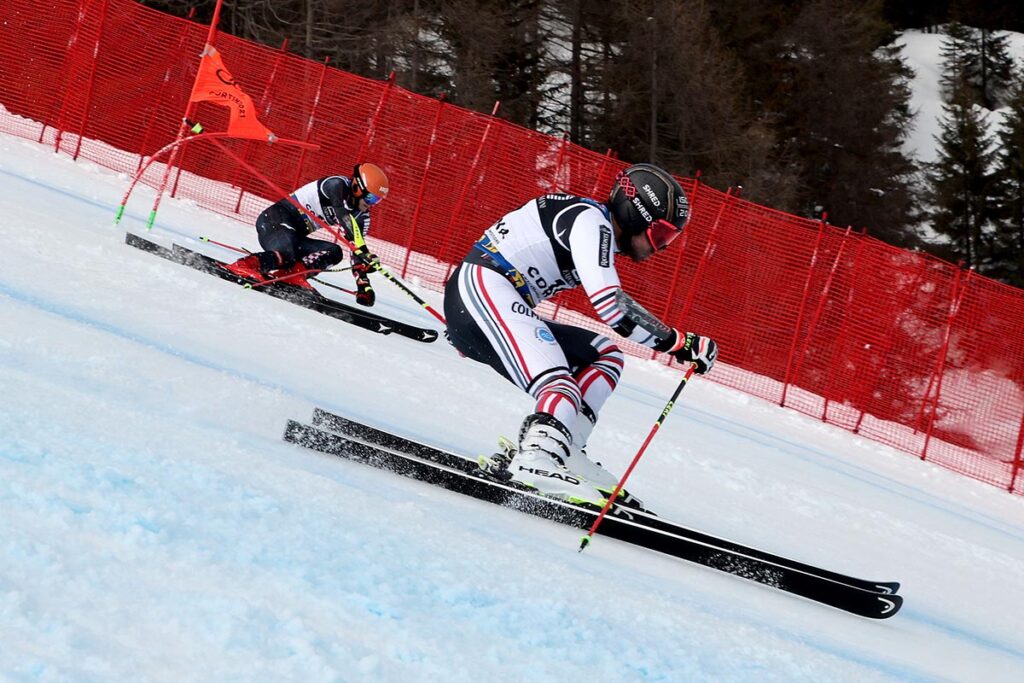 Cortina 2021 Campionati mondiali di Sci alpino. Mathieu Faivre (Francia) argento e Filip Zubcic Croazia) oro nella gara di parallelo maschile Cortina d'Ampezzo 16/02/2021 (Photo: Pentaphoto Marco Trovati | © Copyright /Michela Andreola). Cortina 2021 Campionati mondiali di Sci alpino. Mathieu Faivre (Francia) argento e Filip Zubcic Croazia) oro nella gara di parallelo maschile Cortina d'Ampezzo 16/02/2021 (Photo: Pentaphoto Marco Trovati | © Copyright /Michela Andreola).