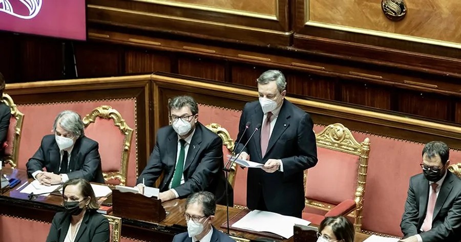 Draghi al Senato: l’Italia chiede il cessate il fuoco e mantiene aperto il dialogo