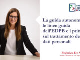La guida autonoma, le linee guida dell’EDPB e i principi sul trattamento dei dati personali