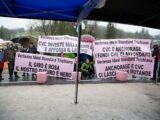 Lavoratori Ideal Standard in sciopero manifestano al Giro d’Italia