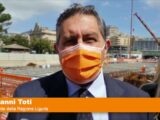 Ultima trave sul cantiere del Bisagno a Genova