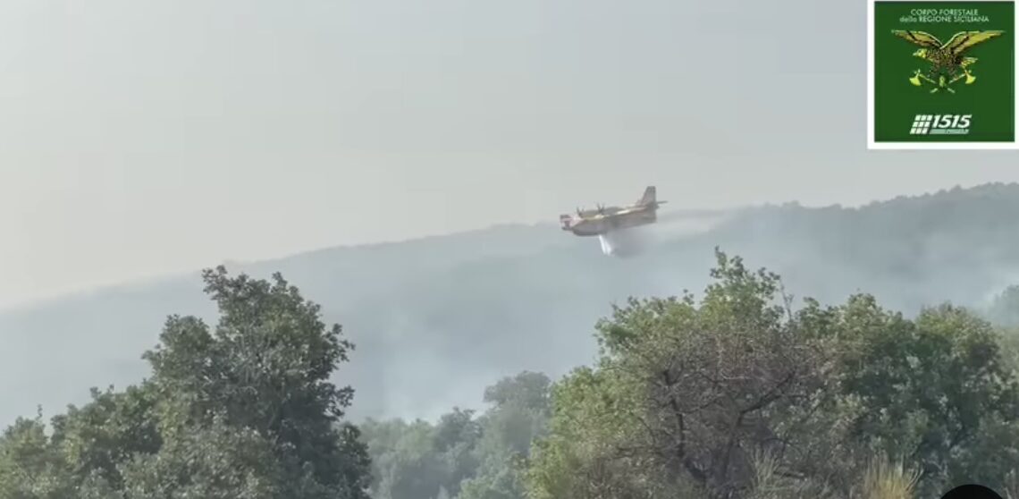 Incendi dalle Madonie al Parco dell’Etna, canadair in azione in Sicilia Incendi dalle Madonie al Parco dell’Etna, canadair in azione in Sicilia
