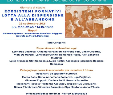 Movimento di Cooperazione educativa, a Napoli il 70esimo compleanno