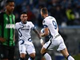 L’Inter vince in rimonta, 2-1 in casa Sassuolo
