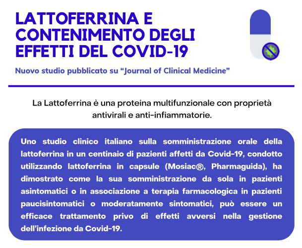 Studio clinico, la lattoferrina contiene gli effetti del Covid-19 Studio clinico, la lattoferrina contiene gli effetti del Covid-19