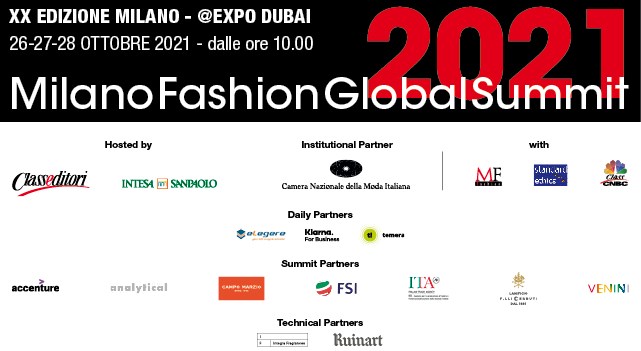 Via al Milano Fashion Global Summit, dal 26 al 28 Ottobre 2021