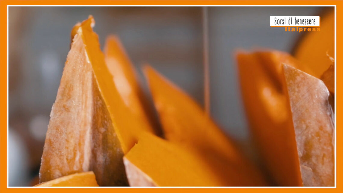 Sorsi di benessere – Crema di zucca con cialde di Grana Padano Sorsi di benessere – Crema di zucca con cialde di Grana Padano
