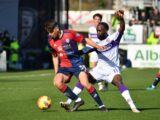 Cagliari-Fiorentina 1-1, sardi raggiunti dai viola in dieci