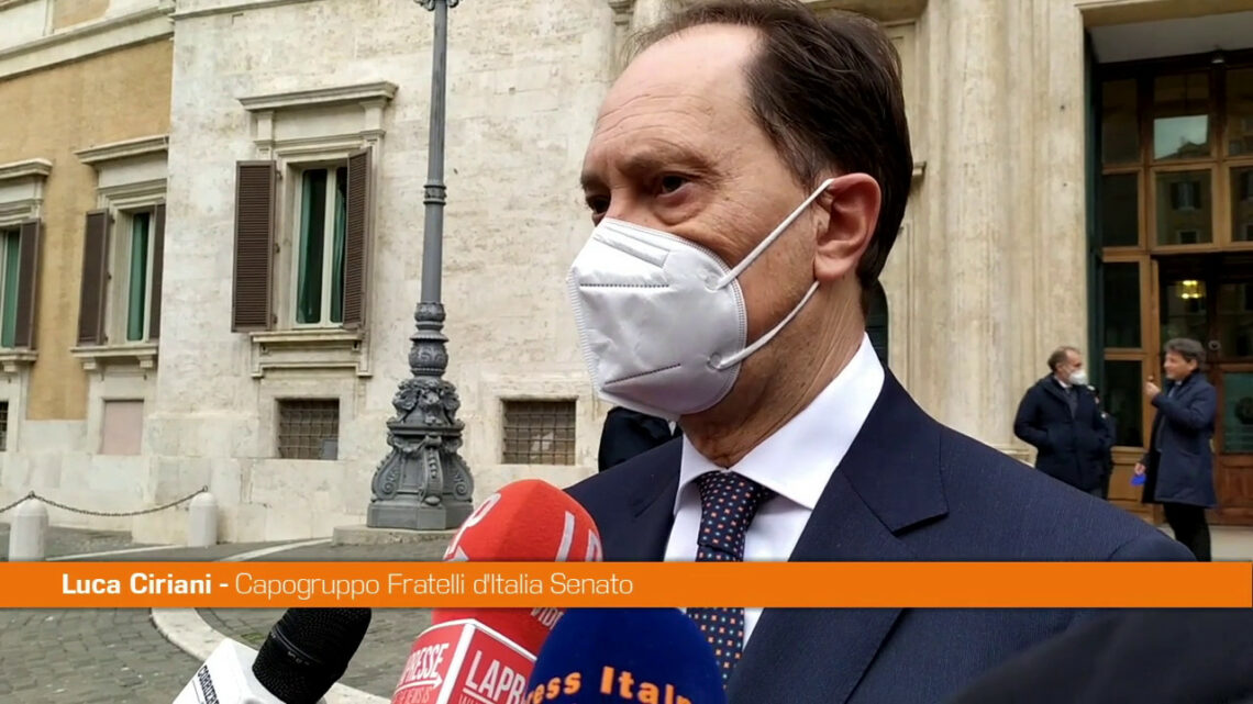 Quirinale, Ciriani “Voto per Crosetto un sasso nello stagno” Quirinale, Ciriani “Voto per Crosetto un sasso nello stagno”