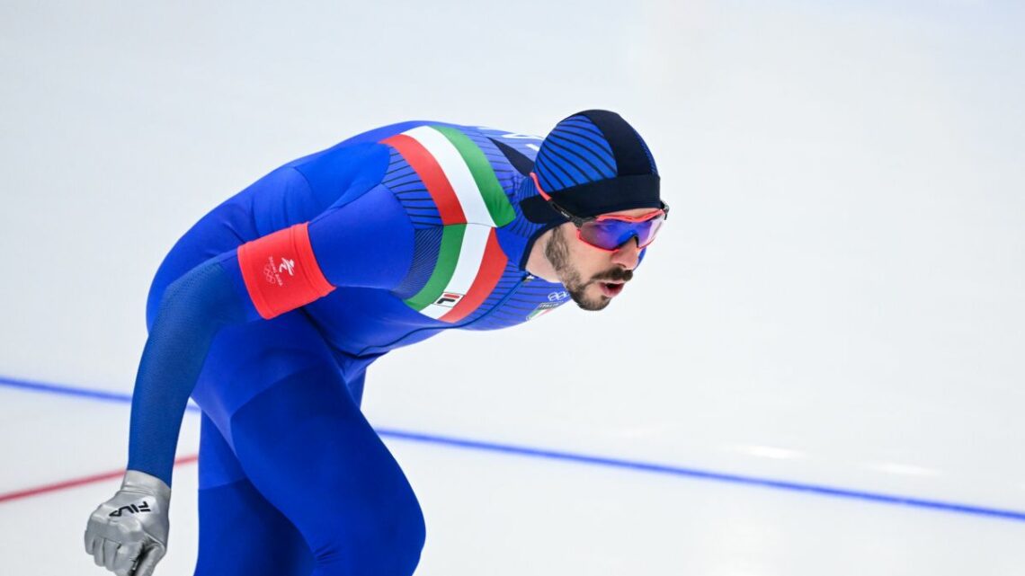 Ghiotto bronzo nei 10.000 di pattinaggio velocità Ghiotto bronzo nei 10.000 di pattinaggio velocità