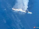 Incendio su un traghetto dalla Grecia all’Italia, 288 in salvo