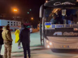 Bus umanitario partito da Montevago sulla via del ritorno in Sicilia