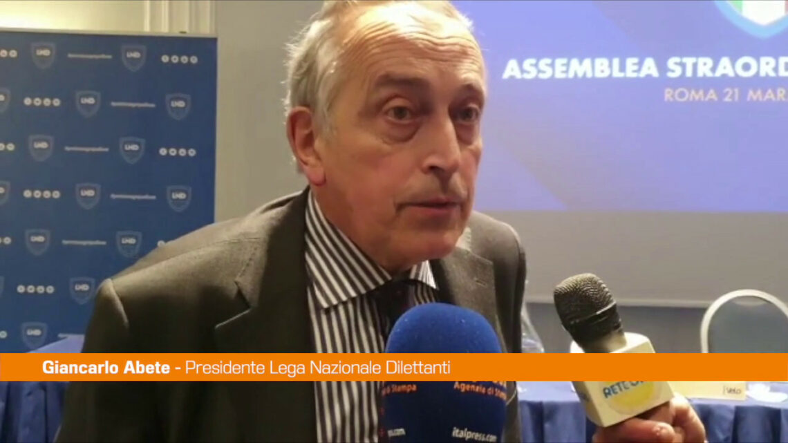 Abete presidente Lnd “Per me nuova assunzione di responsabilità” Abete presidente Lnd “Per me nuova assunzione di responsabilità”