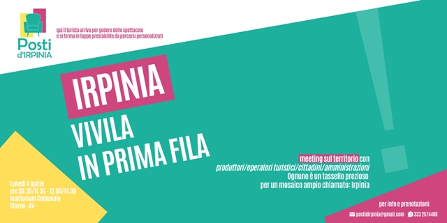 Irpinia vivila in prima fila, progetto al via lunedì 4 aprile Irpinia vivila in prima fila, progetto al via lunedì 4 aprile