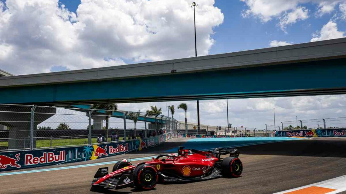 Prima fila Ferrari a Miami: pole Leclerc davanti a Sainz Prima fila Ferrari a Miami: pole Leclerc davanti a Sainz