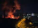 Incendio negli stabilimenti dell’ex Mira Lanza di Roma