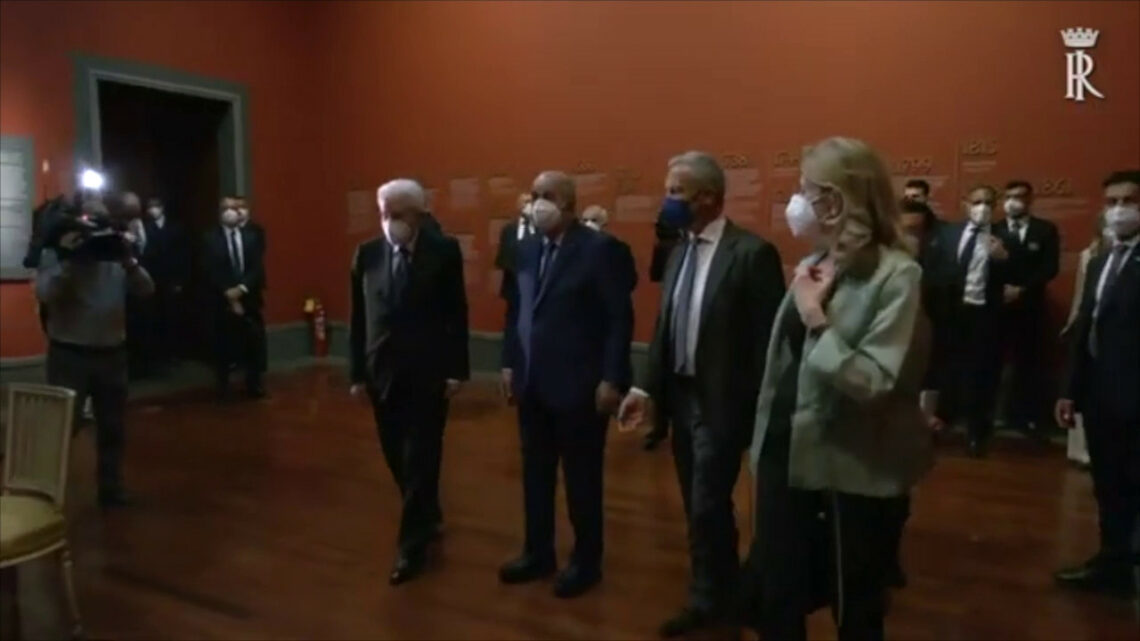 Mattarella e Tebboune visitano Museo Capodimonte Mattarella e Tebboune visitano Museo Capodimonte