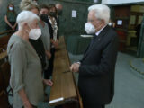 Mattarella alla camera ardente del professore Luca Serianni