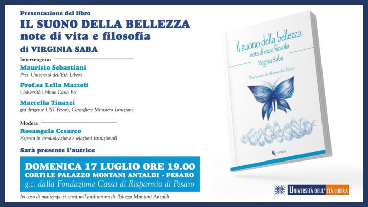 Pesaro. Il suono della bellezza, a Palazzo Montani Antaldi la presentazione del libro di Virginia Saba