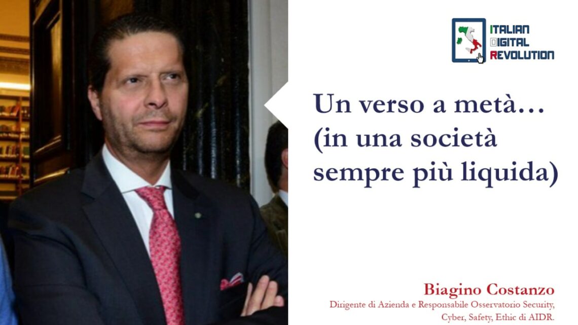 Un verso a metà… (in una società sempre più liquida) Un verso a metà… (in una società sempre più liquida)